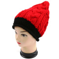 Moda Design Handmade Knit Cone Padrão Beanie Hat Inverno quente